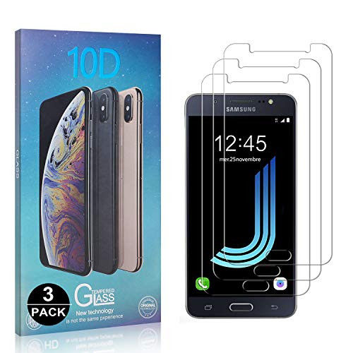Bear Village Screen Protector for Galaxy J5 2016, 99.99 percent Clarity Tempered Glass Screen Protector Film for Samsung Galaxy J5 2016, Bubble Free, 9H Hardness, 3 Pack Bear Village Screen Protector for Galaxy J5 2016, 99.99 percent Clarity Tempered Glass Screen Protector Film for Samsung Galaxy J5 2016, Bubble Free, 9H Hardness, 3 Pack