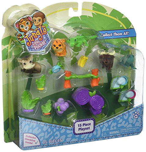 Just Play Jungle in My Pocket Playset (15 Pieces)