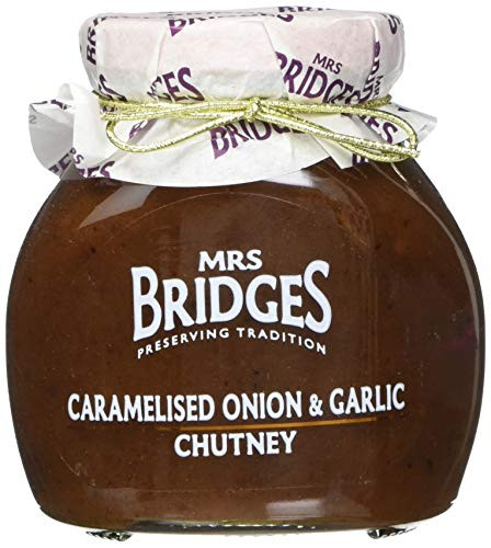 Mrs Bridges Caramelized Onion  and  Garlic Chutney, 10.5 Ounce