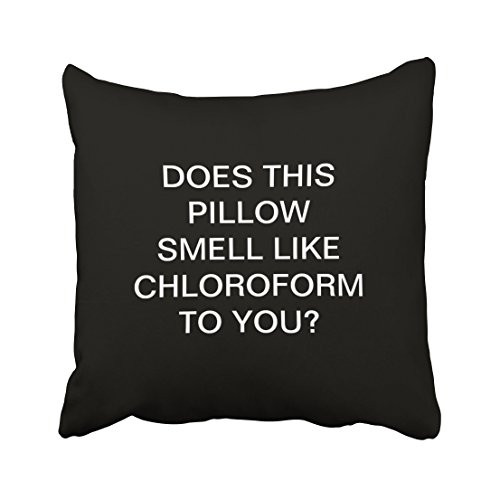 Emvency Decorative Throw Pillow Cover Square Size 18x18 Inches Chloroform Pillowcase with Hidden Zipper Decor Cushion Gift for Home Sofa Bedroom Couch Car