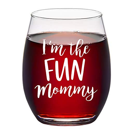 Mommy Wine Glass, I am the Funny Mommy Stemless Wine Glass 15Oz - Mom Gifts for Birthday, Christmas, Mother's Day Mommy Wine Glass, I am the Funny Mommy Stemless Wine Glass 15Oz - Mom Gifts for Birthday, Christmas, Mother's Day