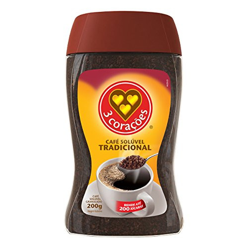 3 Coracoes Tradicional Instant Brazilian Coffee 200 Grams 3 Coracoes Tradicional Instant Brazilian Coffee 200 Grams