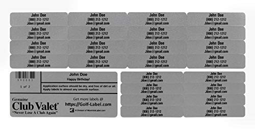 Golf Club Labels  Custom Labels  24 Classy Golf Valet Labels for Golf Club ID Identification Tags, Golf Shaft Labels, Tools  and  More  Weatherproof, Fade Resistant Golf Labels Personalized Labels