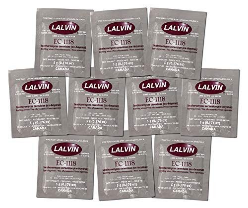 Lalvin EC-1118 Saccharomyces bayanus 10 Packs Lalvin EC-1118 Saccharomyces bayanus 10 Packs