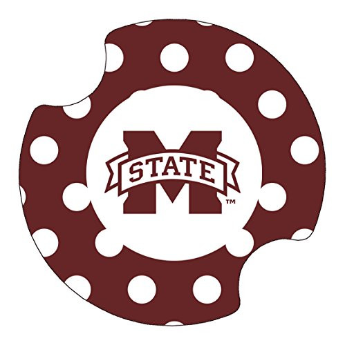 Thirstystone Mississippi State University Dots Car Cup Holder Coaster, 2-Pack