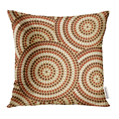 UPOOS Throw Pillow Cover Brown Australia Abstract Aboriginal Dot Painting in Format Orange Australian Circle Decorative Pillow Case Home Decor Square 18x18 Inches Pillowcase UPOOS Throw Pillow Cover Brown Australia Abstract Aboriginal Dot Painting in Format Orange Australian Circle Decorative Pillow Case Home Decor Square 18x18 Inches Pillowcase