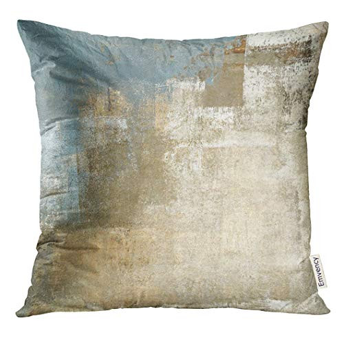 Emvency Throw Pillow Cover Brown Contemporary Grey and Beige Abstract Painting Gray Modern Decorative Pillow Case Home Decor Square 20x20 Inches Pillowcase