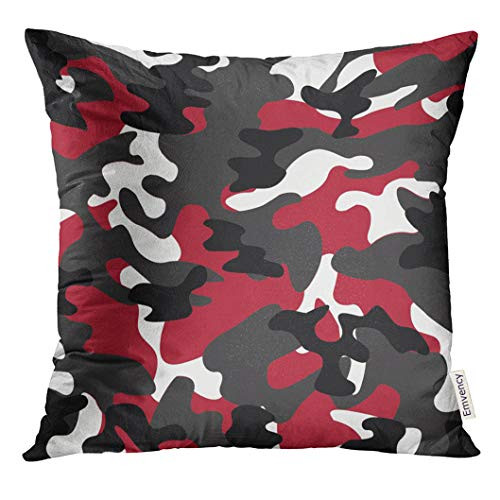 TOMKEYS Throw Pillow Cover Brown Camouflage of Soldier Red Camo Pattern Navy Snow Blood Decorative Pillow Case Home Decor Square 20x20 Inches Pillowcase TOMKEYS Throw Pillow Cover Brown Camouflage of Soldier Red Camo Pattern Navy Snow Blood Decorative Pillow Case Home Decor Square 20x20 Inches Pillowcase