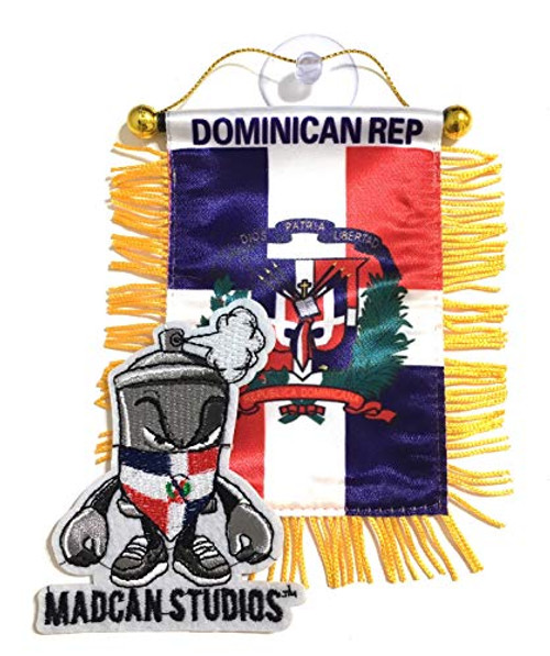 PRK 14 Flags for Cars Dominican Republic/USA Banderas Republica Dominicana and USA PRK 14 Flags for Cars Dominican Republic/USA Banderas Republica Dominicana and USA