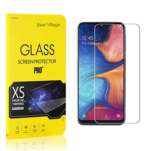 Screen Protector for Galaxy A20, Bear Village Anti Scratch Screen Protector, 9H Hardness Tempered Glass Screen Protector Film for Samsung Galaxy A20, 4 Pack