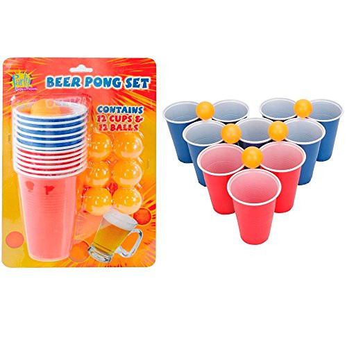 Beer Pong Set Drinking Game Party Cups Balls Drink Indoor Game Fun Beerpong