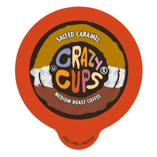 Crazy Cups Seasonal Hot Chocolate, Salted Caramel Fudge, Single Serve Cups for Keurig K Cup Brewers,13.9 oz, 22 Count