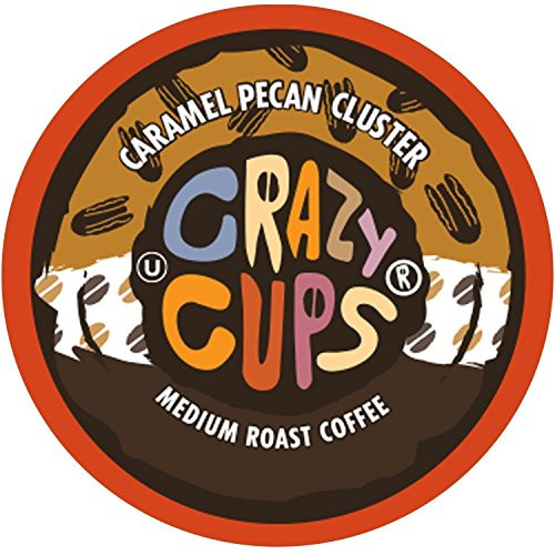 Crazy Cups Flavored Coffee, for the Keurig K Cups 2.0 Brewers, Caramel Pecan Cluster, 22 Count Crazy Cups Flavored Coffee, for the Keurig K Cups 2.0 Brewers, Caramel Pecan Cluster, 22 Count