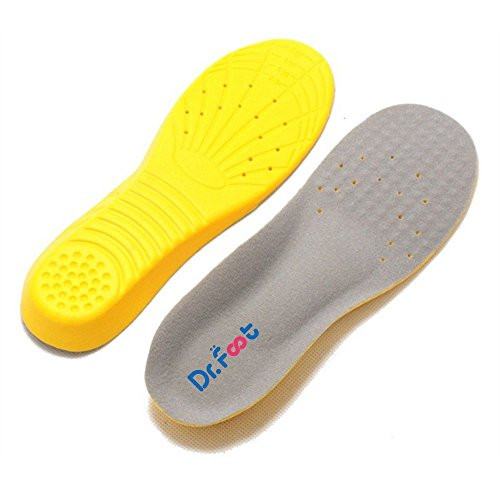 Dr.Foot's Shoe Insoles, Orthotic Insoles, Arch Support Insoles Excellent Shock Absorption and Cushioning for Feet Relief, Running and Hiking for Men and Women S  2~6 US Big Kids'/Women's