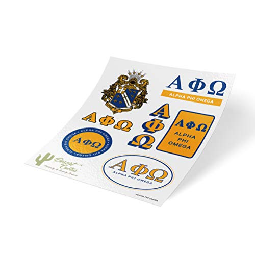 Alpha Phi Omega Standard Sticker Sheet Decal Laptop Water Bottle Car apo Full Sheet - Standard