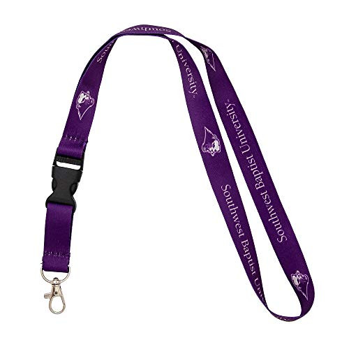 Southwest Baptist University SBU Bearcats NCAA Car Keys ID Badge Holder Lanyard Keychain Detachable Breakaway Snap Buckle Purple
