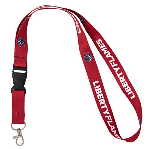 Liberty University NCAA Car Keys ID Badge Holder Lanyard Keychain Detachable Breakaway Snap Buckle Red