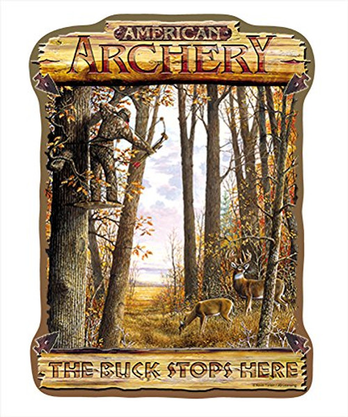 SignMission Buck Stops Archery Novelty Sign  Indoor/Outdoor  Funny Home Decor for Garages, Living Rooms, Bedroom, Offices Personalized Gift Wall Plaque Decoration SignMission Buck Stops Archery Novelty Sign  Indoor/Outdoor  Funny Home Decor for Garages, Living Rooms, Bedroom, Offices Personalized Gift Wall Plaque Decoration