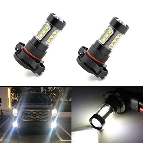 Replacement Extremely Super Bright High Power 80W CREE 5202 5201 PS19W PS24W 9009 12085 12086 PS24WFF PS19W White LED Lights Bulbs for Fog Light Bulb Lamps