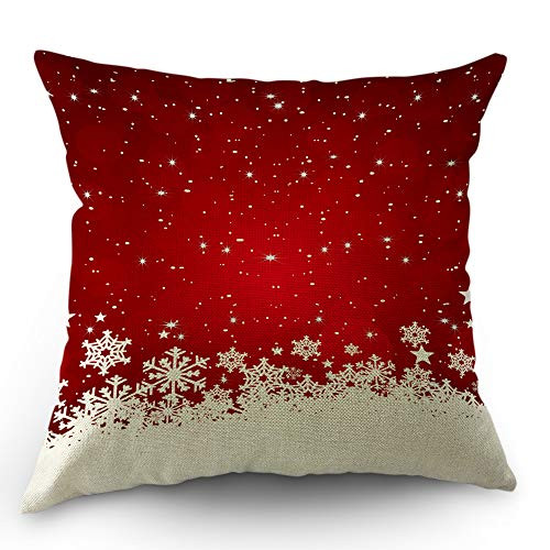 Moslion Snow Pillow Cover Snowflake Winter Christmas Doodle Polka Dot Throw Pillow Case 18x18 Inch Cotton Linen Canvas Happy Father's Day Square Cushion Decorative Cover Sofa Bed Red White Moslion Snow Pillow Cover Snowflake Winter Christmas Doodle Polka Dot Throw Pillow Case 18x18 Inch Cotton Linen Canvas Happy Father's Day Square Cushion Decorative Cover Sofa Bed Red White