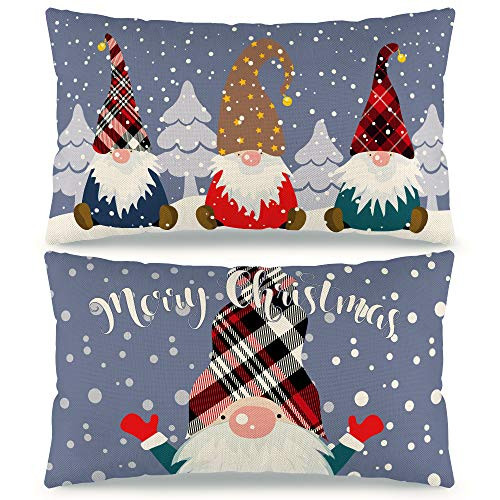 YGEOMER Christmas Pillow Covers 12x20 Inch Set of 2 Farmhouse Pillow Covers Holiday Rustic Linen Pillow Case for Sofa Couch Christmas Decorations Throw Pillow Covers YGEOMER Christmas Pillow Covers 12x20 Inch Set of 2 Farmhouse Pillow Covers Holiday Rustic Linen Pillow Case for Sofa Couch Christmas Decorations Throw Pillow Covers