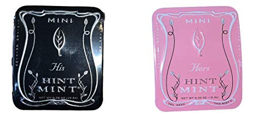 Hint Mint His  and  Her Peppermint Mini Mint Tin Tray Set, Sugar Free Vegan Gluten Free