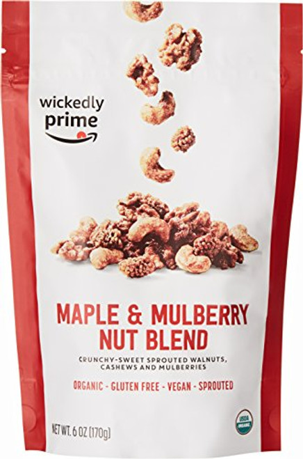 Wickedly Prime Organic Sprouted Nut Blend, Maple and Mulberry, 6 Ounce Wickedly Prime Organic Sprouted Nut Blend, Maple and Mulberry, 6 Ounce