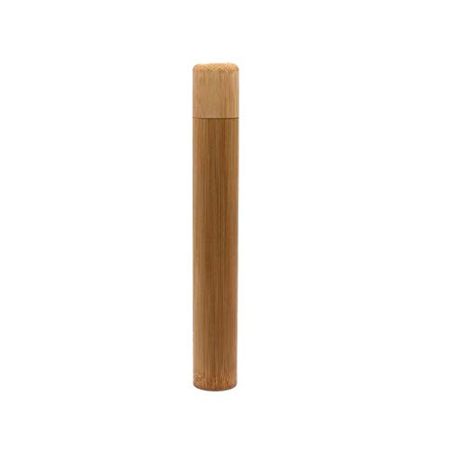 Portable Natural Bamboo Toothbrush Case Tube for Travel Eco Friendly Hand Made Friendly Soft Bristles Charcoal Toothbrushes Biodegradable Natural Bamboo Handle Bristles