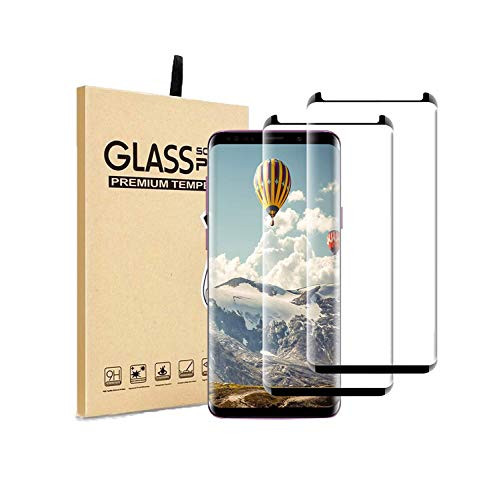 Galaxy S9 Plus Screen Protector,2 Pack ZUO XI Samsung Galaxy S9 Plus Tempered Glass with Anti-Fingerprint, Bubble Free, 9H Hardness,HD Screen Protector FilmBlack