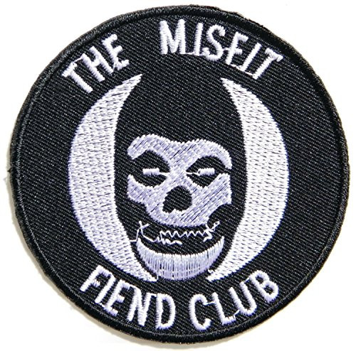 THE MISFIT FIEND CLUB Heavy Metal Punk Rock Music Band Logo Patch Sew Iron on Embroidered Appliques Badge