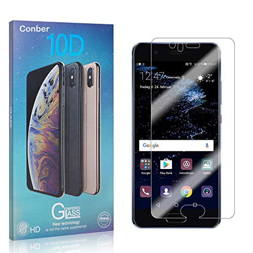 Conber Screen Protector for Huawei P10, 4 Pack 9H Tempered Glass Film Screen Protector for Huawei P10 ShatterproofScratch-Resistant