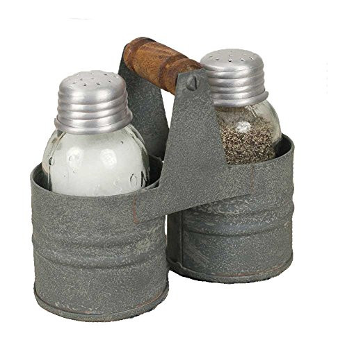 Rustic Salt and Pepper Mason Jar Double Can Caddy