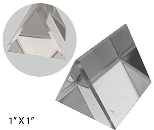 Hawk 1inch  X 1inch  Optical Glass Triangular Prism for Educational Or Photography Us.