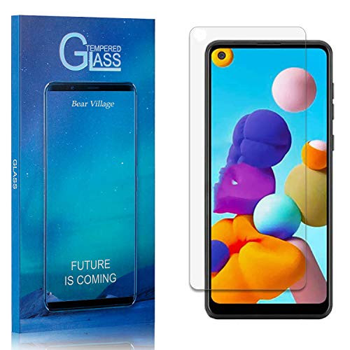 Bear Village Premium Screen Protector for Galaxy A21, Tempered Glass, Scratch Resistant Ultra Thin Screen Protector Film for Samsung Galaxy A21, 4 Pack