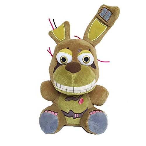 FNAF Plush Five Nights at Freddy's Nightmare Springtrap Funtime Freddy Chica Mangle Foxy Bonnie Plush Keychain Pendant Toy Brown