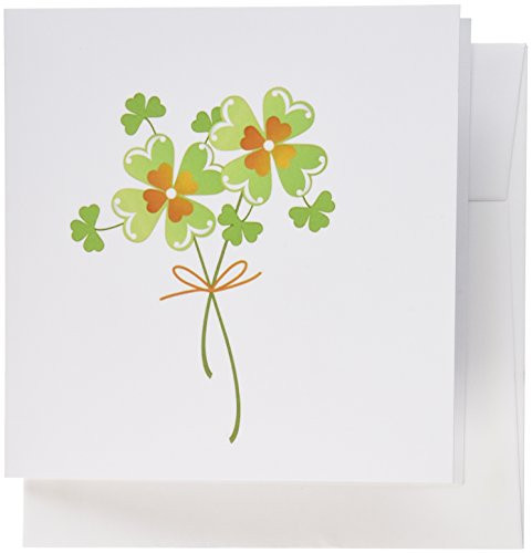 3dRose Bunch of Irish Clover - Greeting Cards, 6 x 6 inches, set of 12 (gc_35840_2)