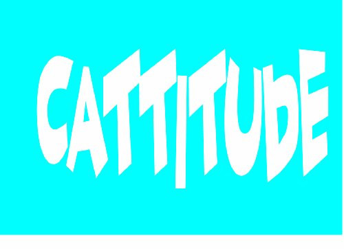 Imagine This Car Window Decal, Cattitude