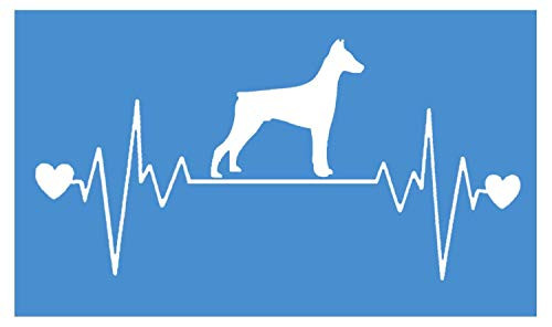 EZ-STIK Doberman Heartbeat lifelineI204 8inch Wide Sticker Decal Doberman Pinscher EZ-STIK Doberman Heartbeat lifelineI204 8inch Wide Sticker Decal Doberman Pinscher