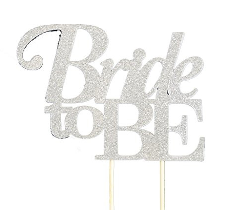 All About Details Silver Bride-to-be Cake Topper