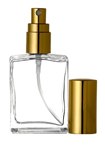 Riverrun Perfume/Cologne Atomizer Empty Refillable Glass Bottle Fine Mist Sprayer 15ml 1/2 oz 1 Bottle - Gold