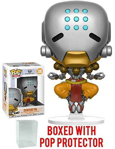 Funko Pop! Games: Overwatch - Zenyatta Vinyl Figure (Bundled with Pop Box Protector Case)