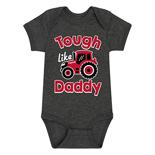 Tough Like Daddy Case IH - Infant One Piece Heather Charcoal