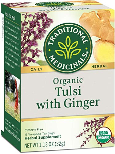 Traditional Medicinals Tea Tulsi Gngr Org