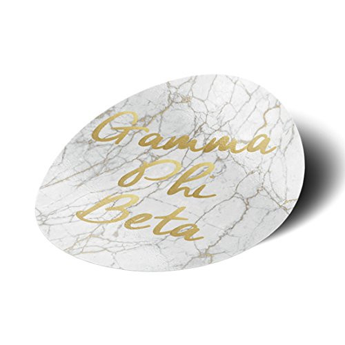 Gamma Phi Beta Sorority Light Marble with Gold Script Sticker Decal 3 Inch Greek for Window Laptop Computer Car gamma phi