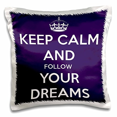 3dRose Keep calm and listen to country music. White and Turquoise. Horse. - Pillow Case, 16 by 16-inch (pc_173401_1)