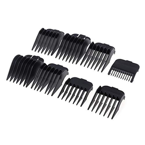 jackyee 8Pieces Universal Hair Clipper Limit Comb Guide Attachment Size Barber Replacement Replace Parts Black