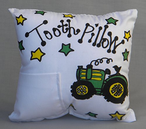 Tractor Tooth Fairy Pillow with Tooth Fairy Dust