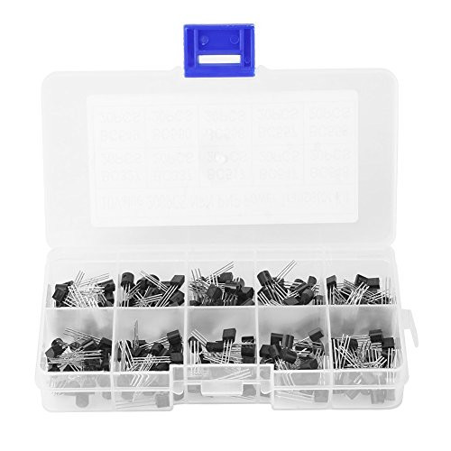Transistors Assortment Kit, 200pcs 10 Values NPN PNP TO-92 BC327-BC558 for Car Repair Electronic Audio/Video Projects
