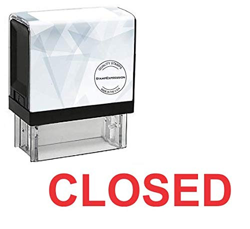 StampExpression - Closed Office Self Inking Rubber Stamp - Red Ink A-5235