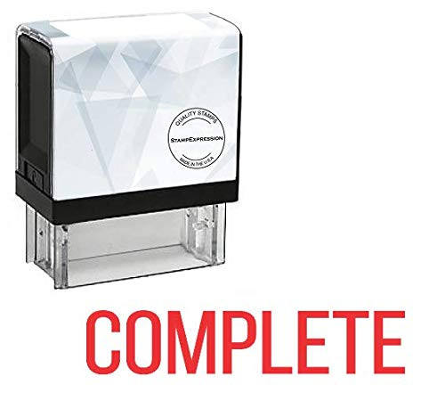 StampExpression - Complete Office Self Inking Rubber Stamp - Red Ink A-5237